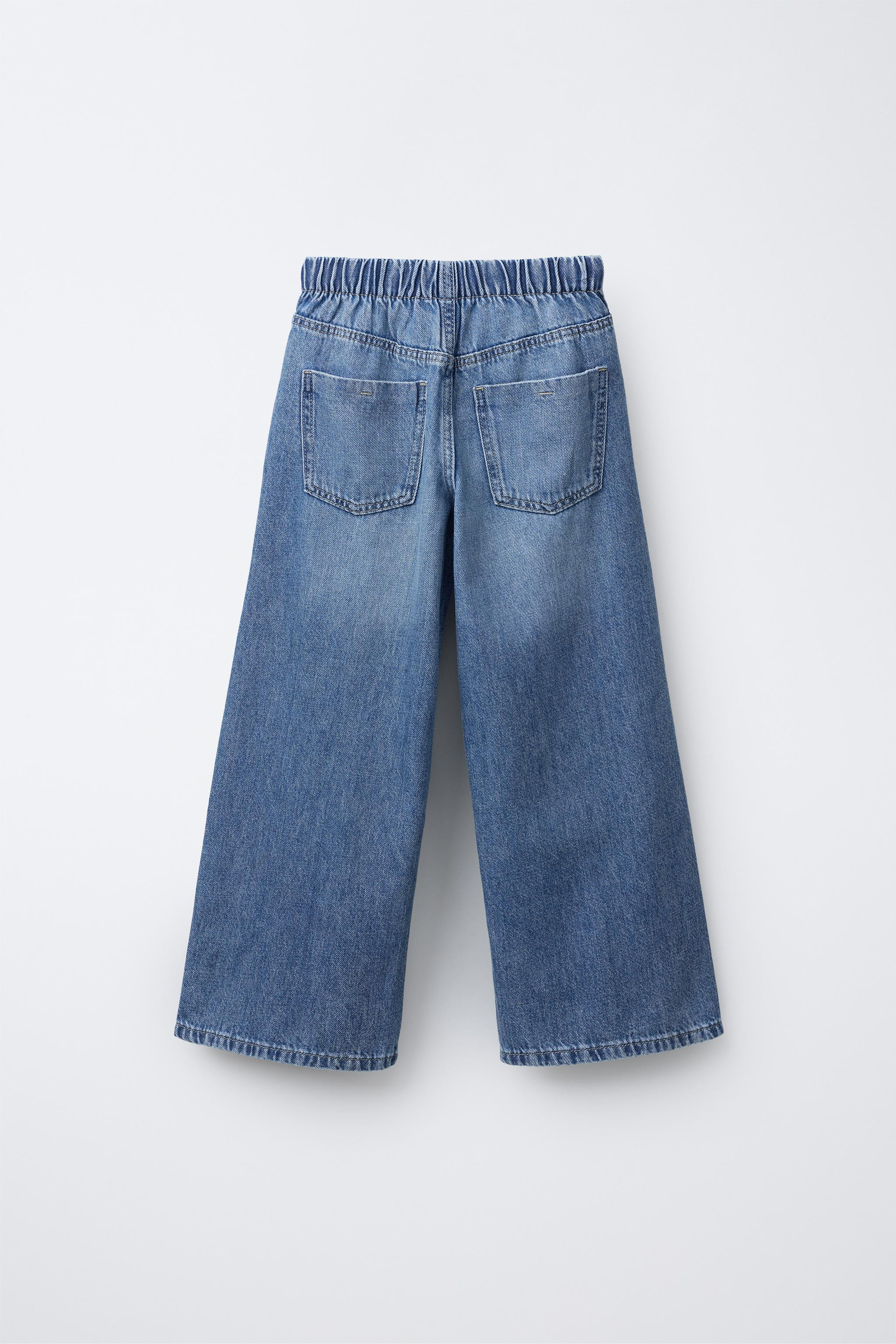 WIDE LEG JEANS WITH DRAWSTRINGS | Zara US