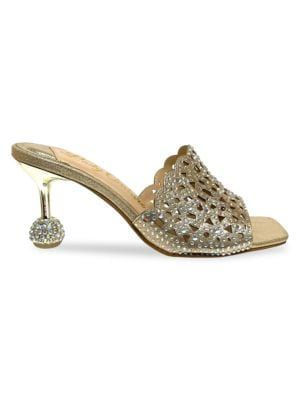Fairy Studded Scallop Metallic Sandals | Saks Fifth Avenue OFF 5TH (Pmt risk)
