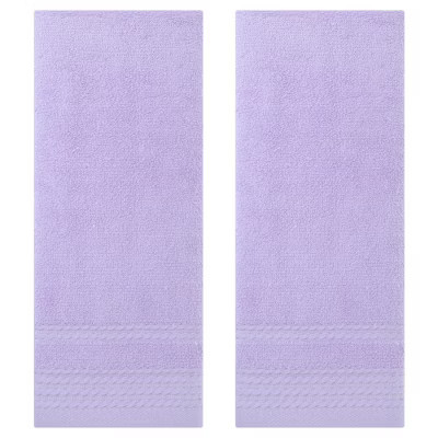REGALWOVEN Striped Comfortable Quick Drying Non-Linting Hand Towel Purple 2 Pcs | Target