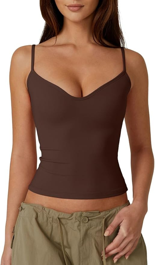 QINSEN Womens Spaghetti Strap Sweetheart Neck Sleeveless Top Slim Fit Going Out Camisole Basic To... | Amazon (US)