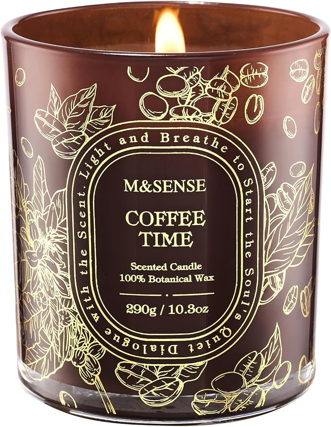 M&SENSE Coffee Soy Candle, Morning Boost Focus Long Lasting Gift | Roasted Coffee Atmosphere, Cle... | Amazon (US)