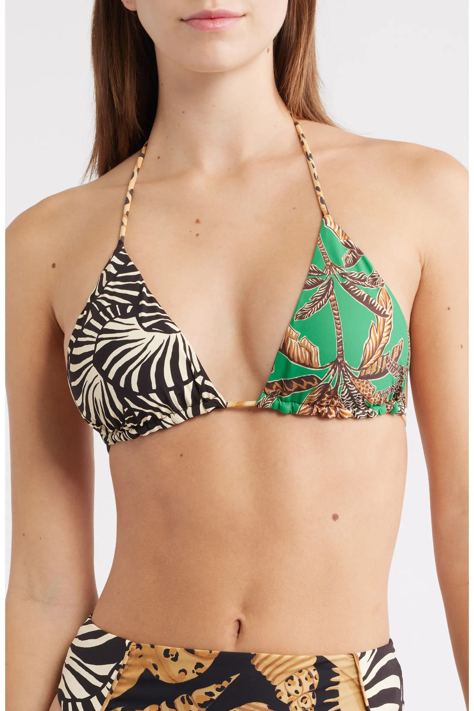 Mixed Print Triangle Bikini Top (Women) | Nordstrom | Nordstrom