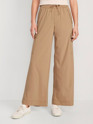 High-Waisted StretchTech Cargo Wide-Leg Pants for Women | Old Navy (CA)