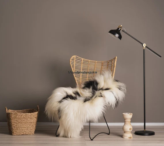 Sheepskin Natural Spotted Icelandic Rugs Amazing Sheepskin | Etsy | Etsy (US)