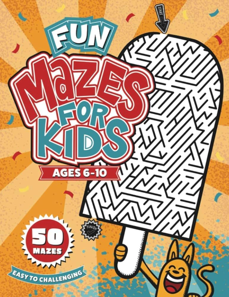 Fun Mazes for Kids Ages 6-10: 50 Mazes - Easy to Challenging | Amazon (US)