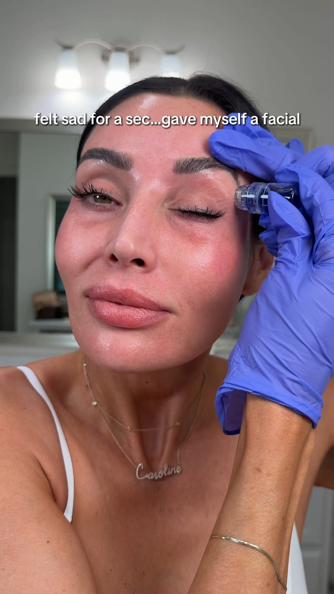 Micro-infusion facials are in my at-home facial rotation because they help hydrate, improve the look of texture and leave my skin glowy. The tiny needles create microchannels that help the serum penetrate more effectively into the skin.

#microinfusion #microneedling #skincaretips #athomefacial #skincareroutine

#LTKselfcare #LTKBeauty #LTKdayinmylife