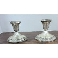 sterling Silver Candle Holders By Wallace | Etsy (US)