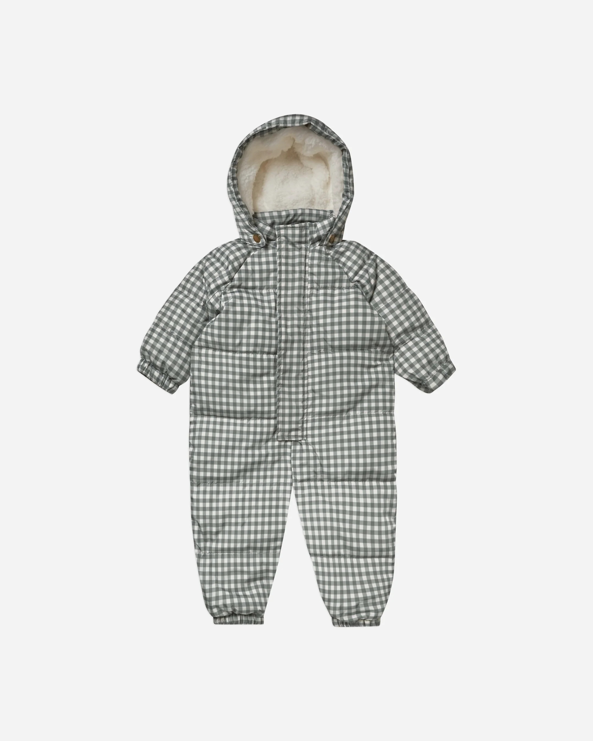 puffer onepiece || marine gingham | Rylee + Cru