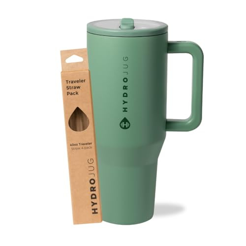 HydroJug Sage 40oz Traveler + Replacement Straws | Amazon (US)