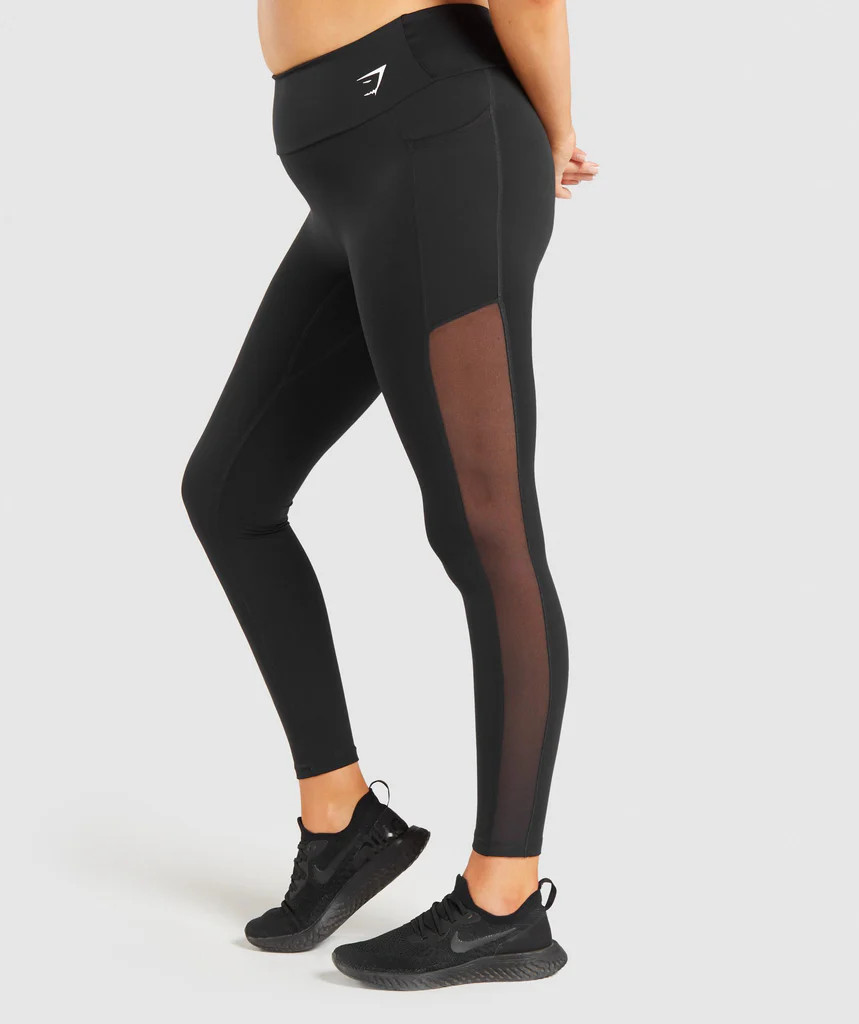 Gymshark Training Mesh Pocket Leggings - Black | Gymshark (Global)