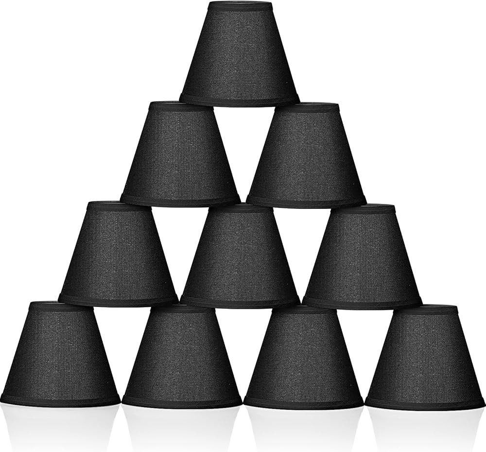 Macarrie 10 Pack Small Lamp Shade Barrel Fabric Lampshade Cover Clip on Table Floor Lamp Wall 3" ... | Amazon (US)