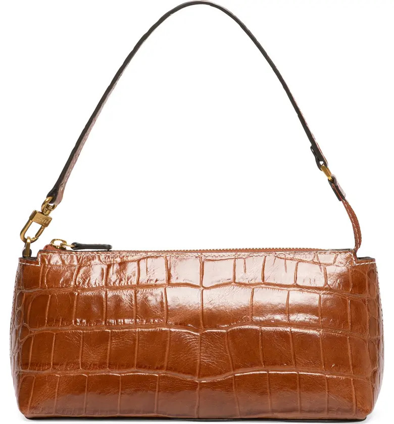 BIRKENSTOCK + STAUD Kaia Croc-Embossed Shoulder Bag | Nordstrom