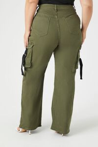 Plus Size Twill Wide-Leg Cargo Pants | Forever 21