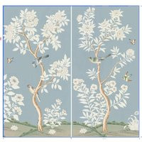 30""60, A Pair Of Unframed Hand-Painted Chinoiserie PanelsCustom Chinoiserie Wallpaper | Etsy (US)