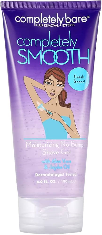 completely bare completely SMOOTH Moisturizing No-Bump Shave Gel - Hydrating Aloe Vera & Jojoba O... | Amazon (US)