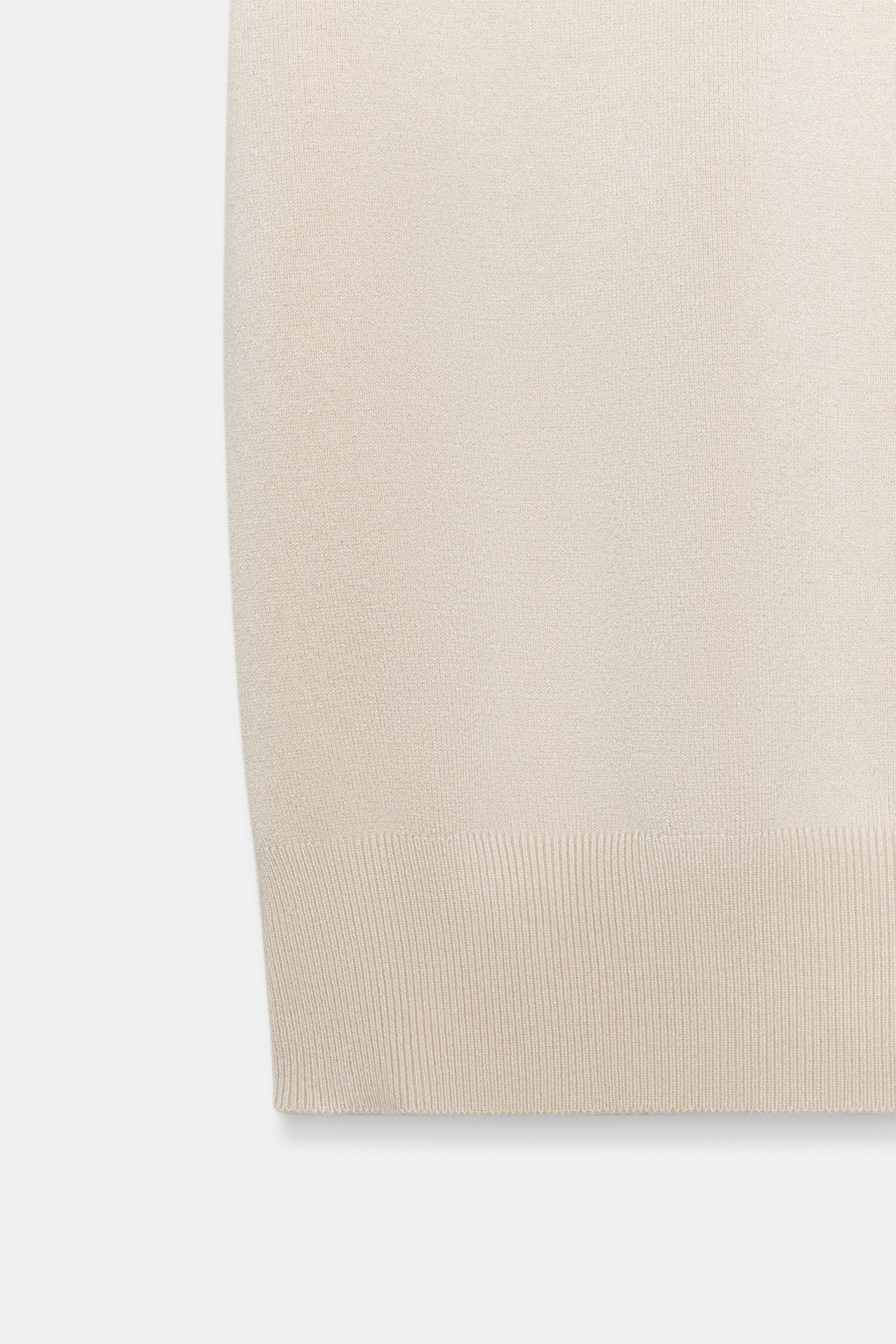 EINFARBIGES BASIC-STRICKTOP MIT KURZEN \u00c4RMELN | Zara DE