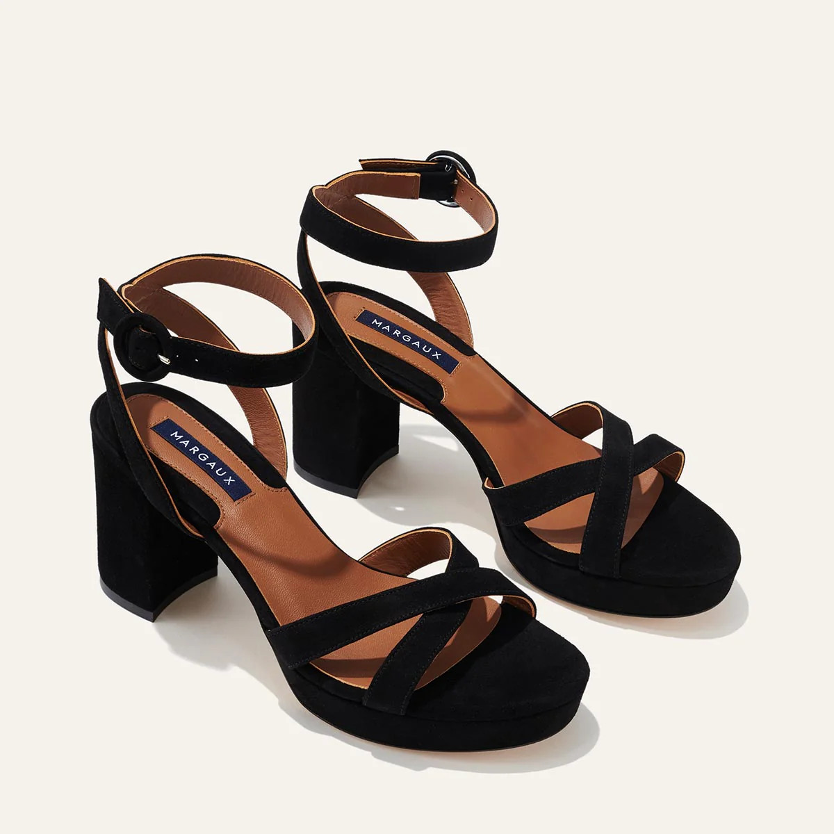 The Platform Sandal - Black Suede | Margaux