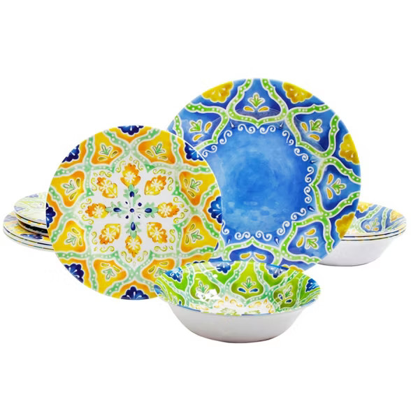 Gibson Home 12pc Melamine Seaberry Dinnerware Set | Target