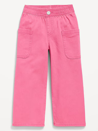 High-Waisted Baggy Wide-Leg Pull-On Pants for Toddler Girls | Old Navy (US)