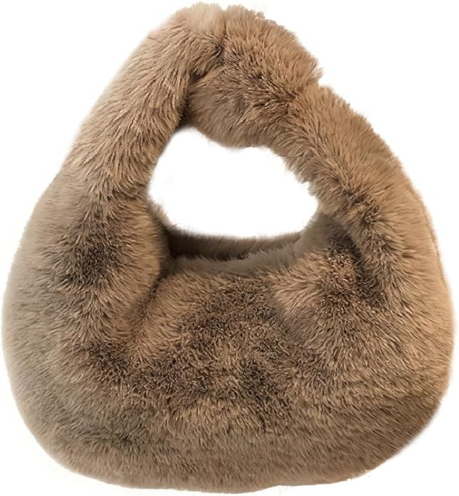 Tote Fluffy Bag Faux Fur Purses for Women Plush Handbag Cute Purse For Autumn And Winter | Amazon (US)