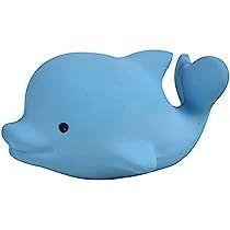 Tikiri Toys Ocean Buddies Dolphin Natural Rubber Rattle (Blue) | Amazon (US)