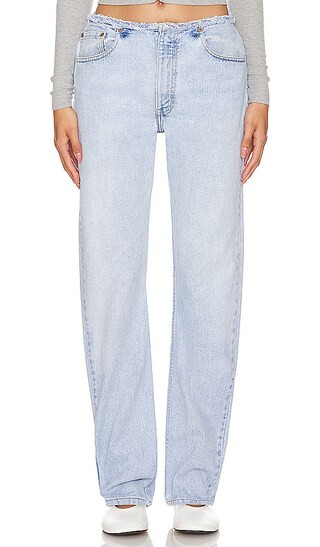 Undone Mini Rise Customs in Light Wash | Revolve Clothing (Global)