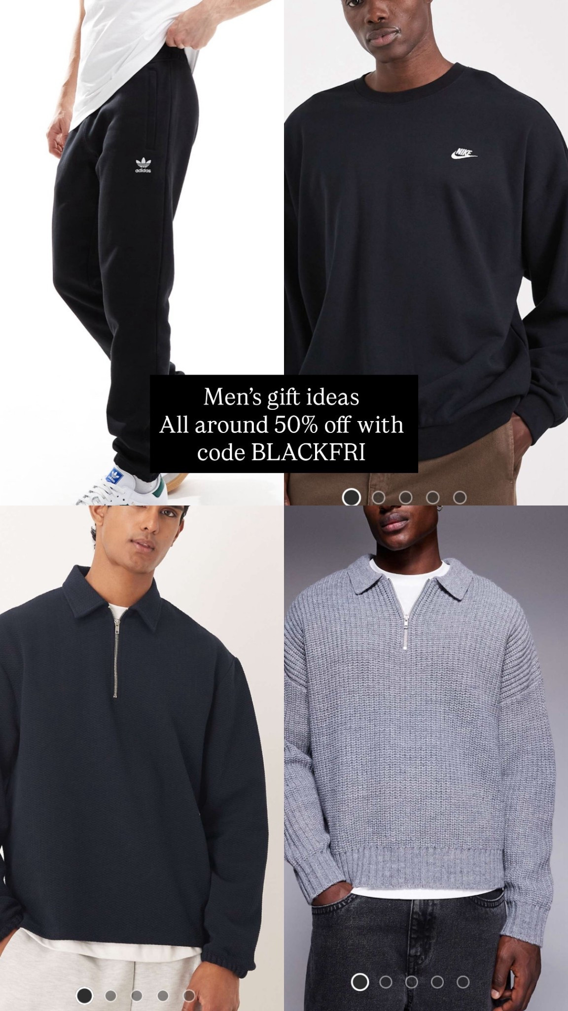 Men’s gift ideas - all around 50% off with code BLACKFRI