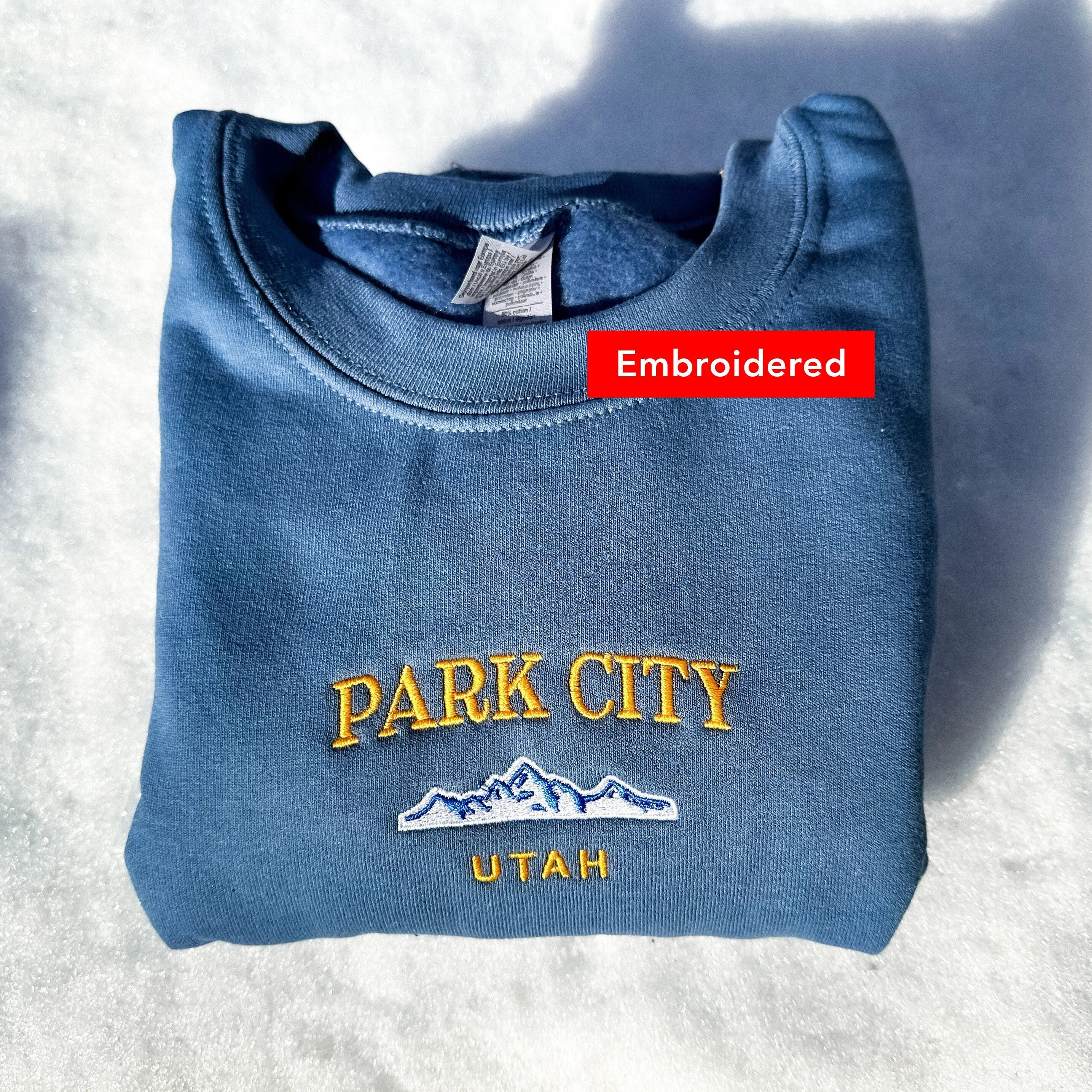 Park City Utah Sweatshirt Embroidered, Retro ski crewneck sweater | Etsy (Global)