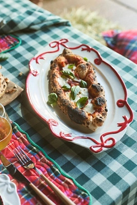 Benedita Bow Ceramic Stoneware Platter | Anthropologie (US)