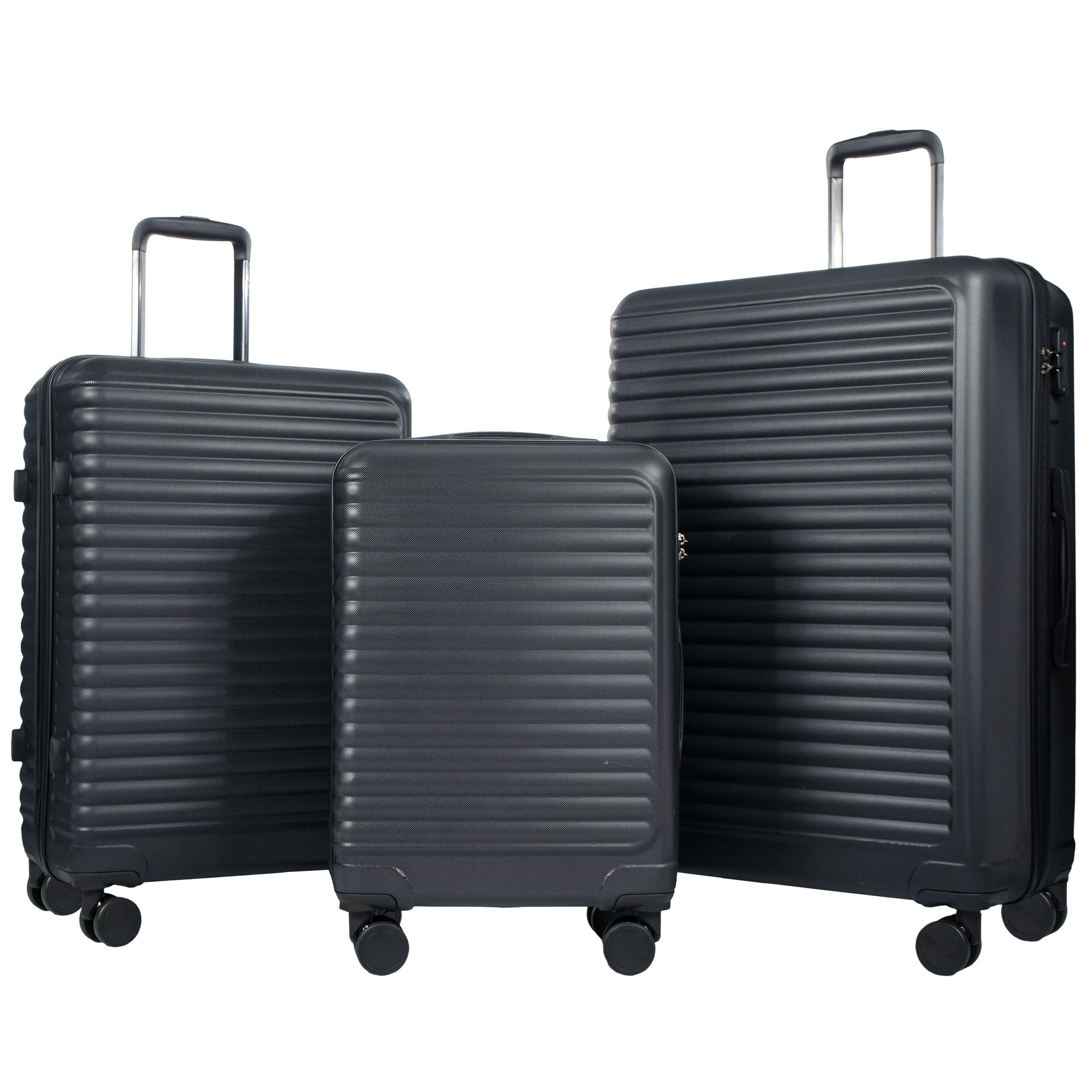 Travelhouse 3 Piece Hardside Luggage Set Hardshell Lightweight Suitcase with TSA Lock Spinner Whe... | Walmart (US)