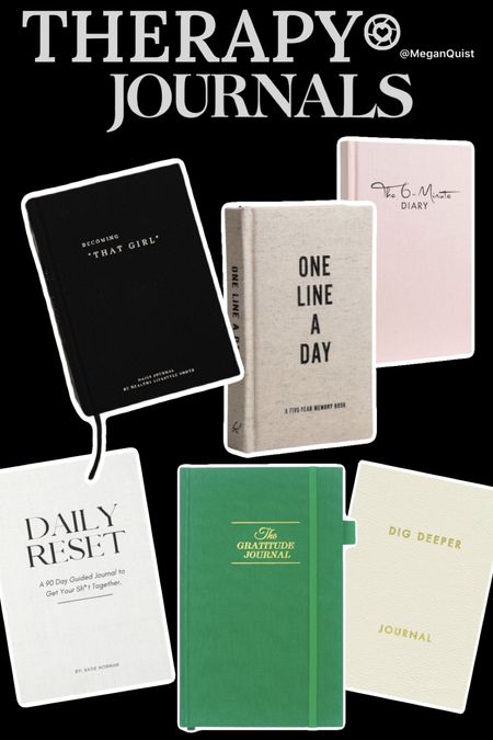 Therapy journals 
Daily notes 
That girl 2024 
Gratitude journal 
Better help - Megan quist - get 2 weeks free 

#LTKfamily #LTKhome #LTKGiftGuide
