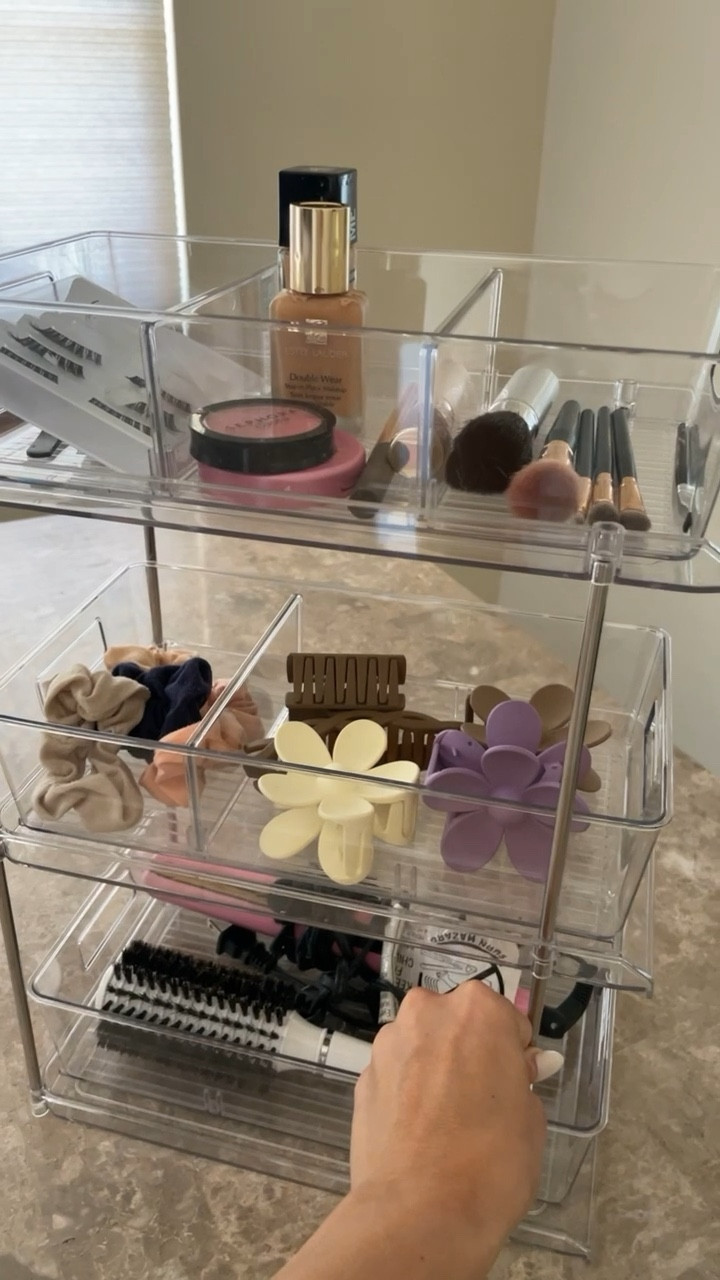 By far the best organization find that I own. These stacking shelves come in a pack of 2 (4 total shelves/bins)  that allows you to stack and customize as you please. Also includes plastic inserts for easy separation of items. This would be great to use for small spaces, under a bathroom sink, in food pantries and more!! On sale right now for only $20💕💕

#homemusthaves #kitchenmusthave #bathroommusthave #homeorganization

#LTKHome #LTKFindsUnder50 #LTKGiftGuide