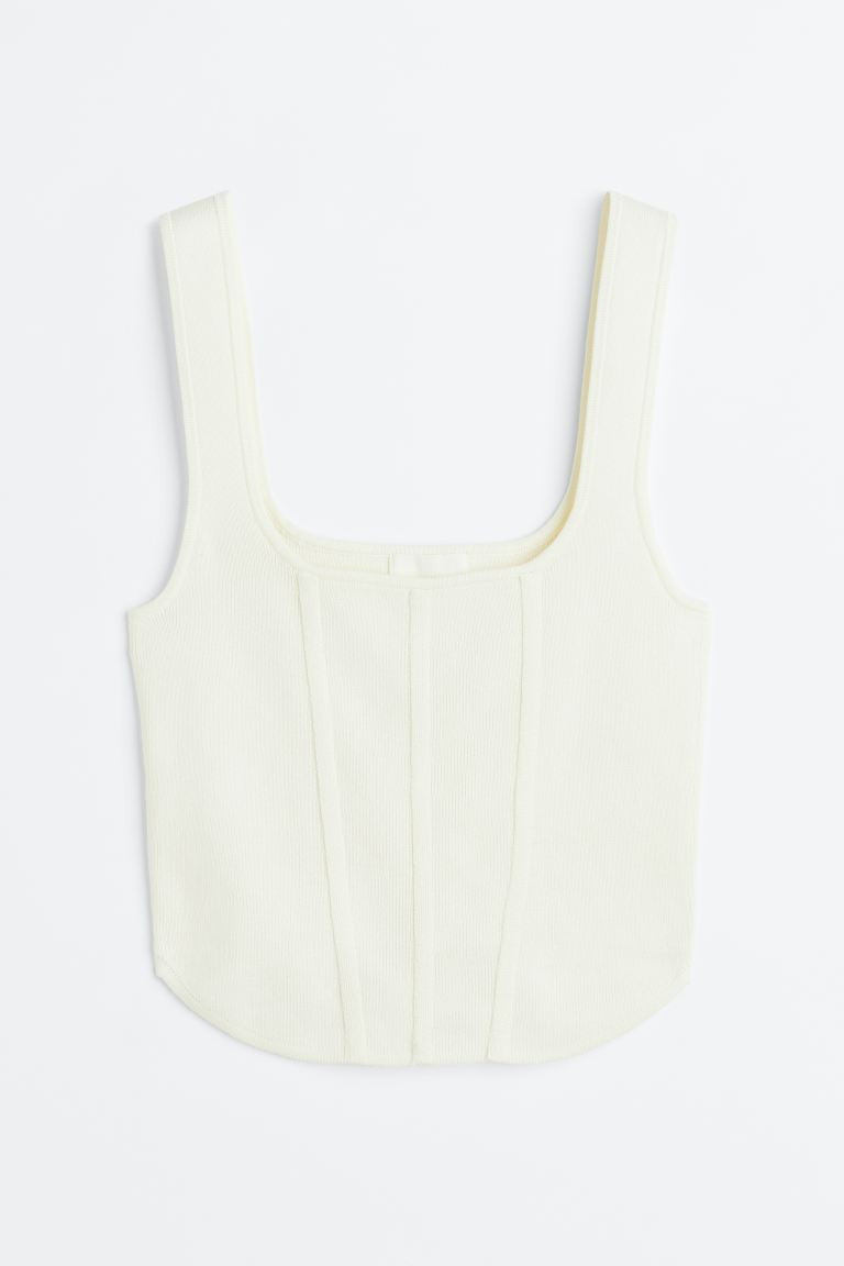 Fine-knit Corset-style Top | H&M (US + CA)