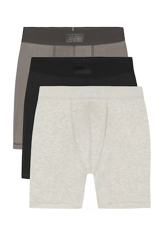 SKIMS Cotton 5" Boxer Brief 3-Pack in Heather Multi from Revolve.com | Revolve Clothing (Global)