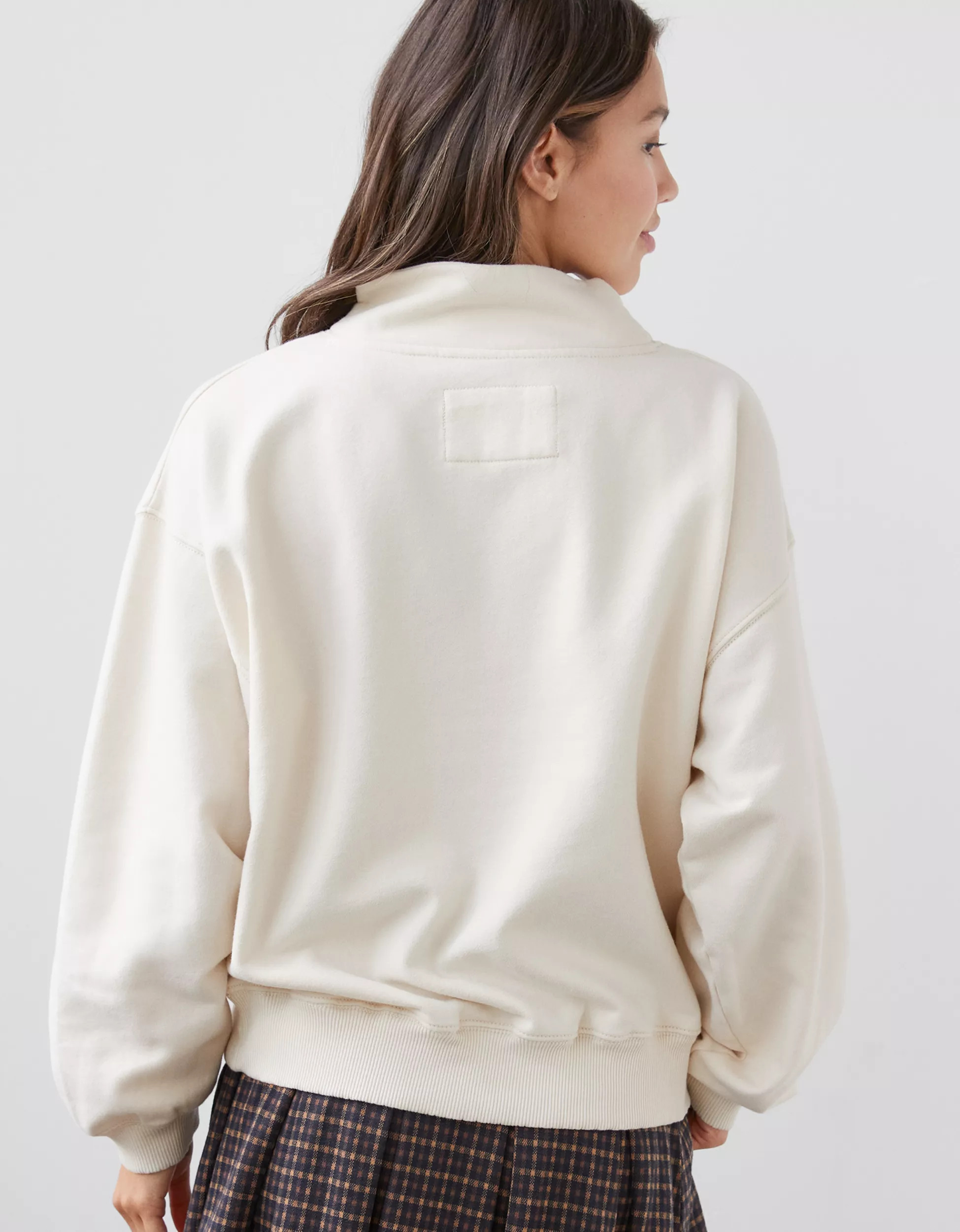 AE Fleece Mock Neck Sweatshirt | American Eagle Outfitters (US & CA)