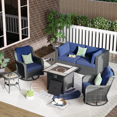 6 Piece Sofa Seating Group with Cushions | Wayfair North America