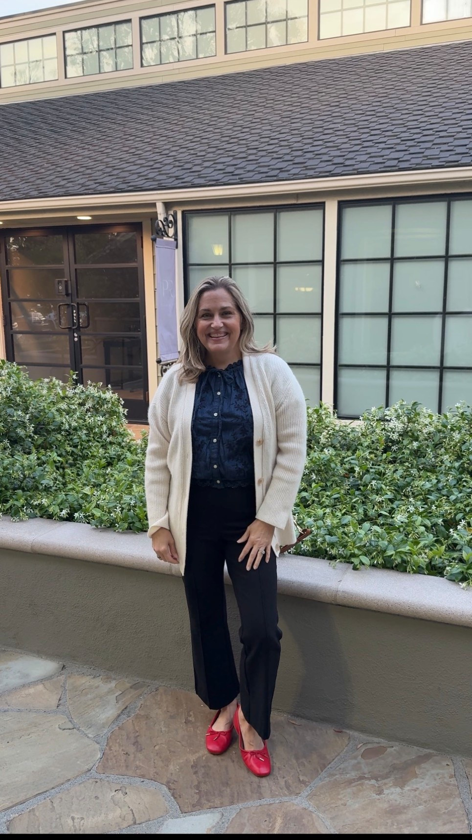 Casual dinner look with a cashmere cardigan if it gets warm! 

#LTKPetite #LTKootd #LTKOver40