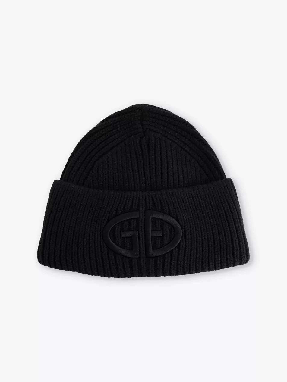 Valerie brand-embroidery knitted beanie | Selfridges