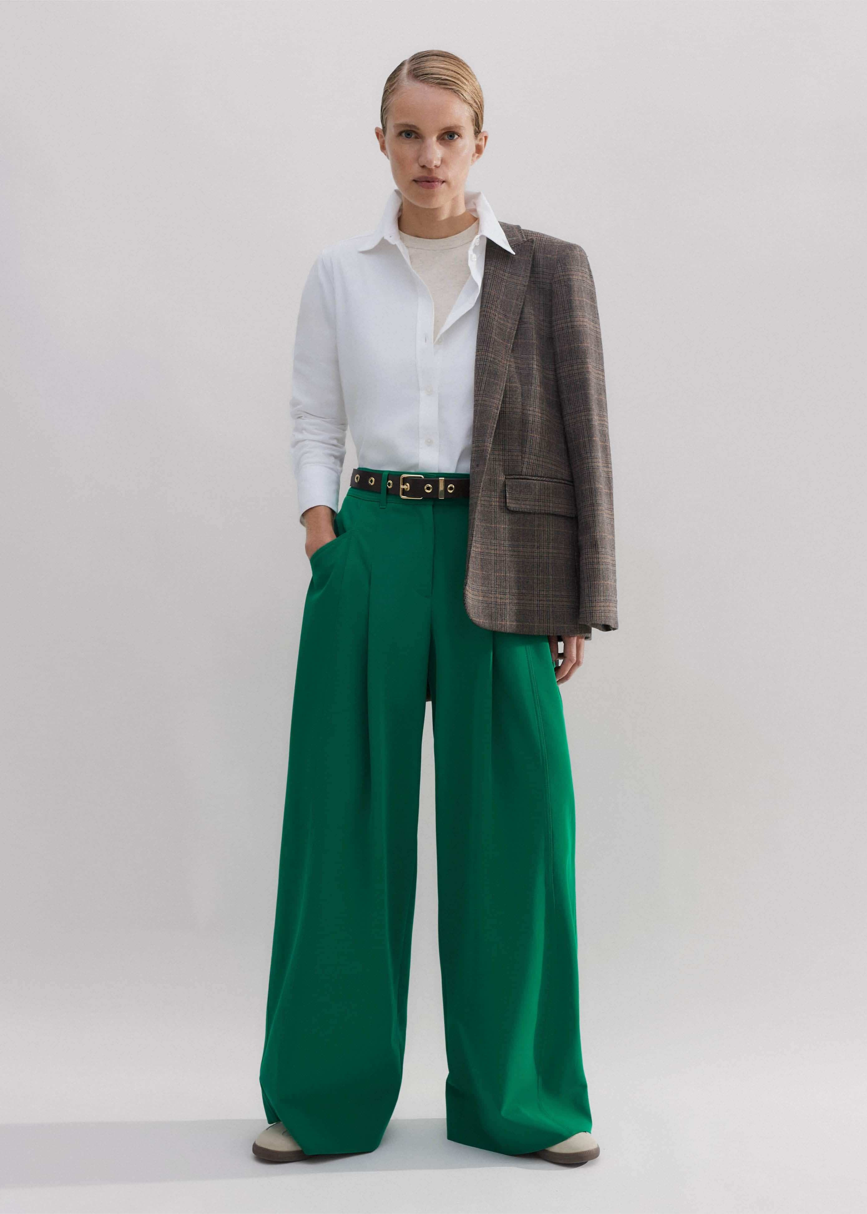 Regular Wide-Leg Pleat Front Trouser | ME+EM Global (Excluding US)