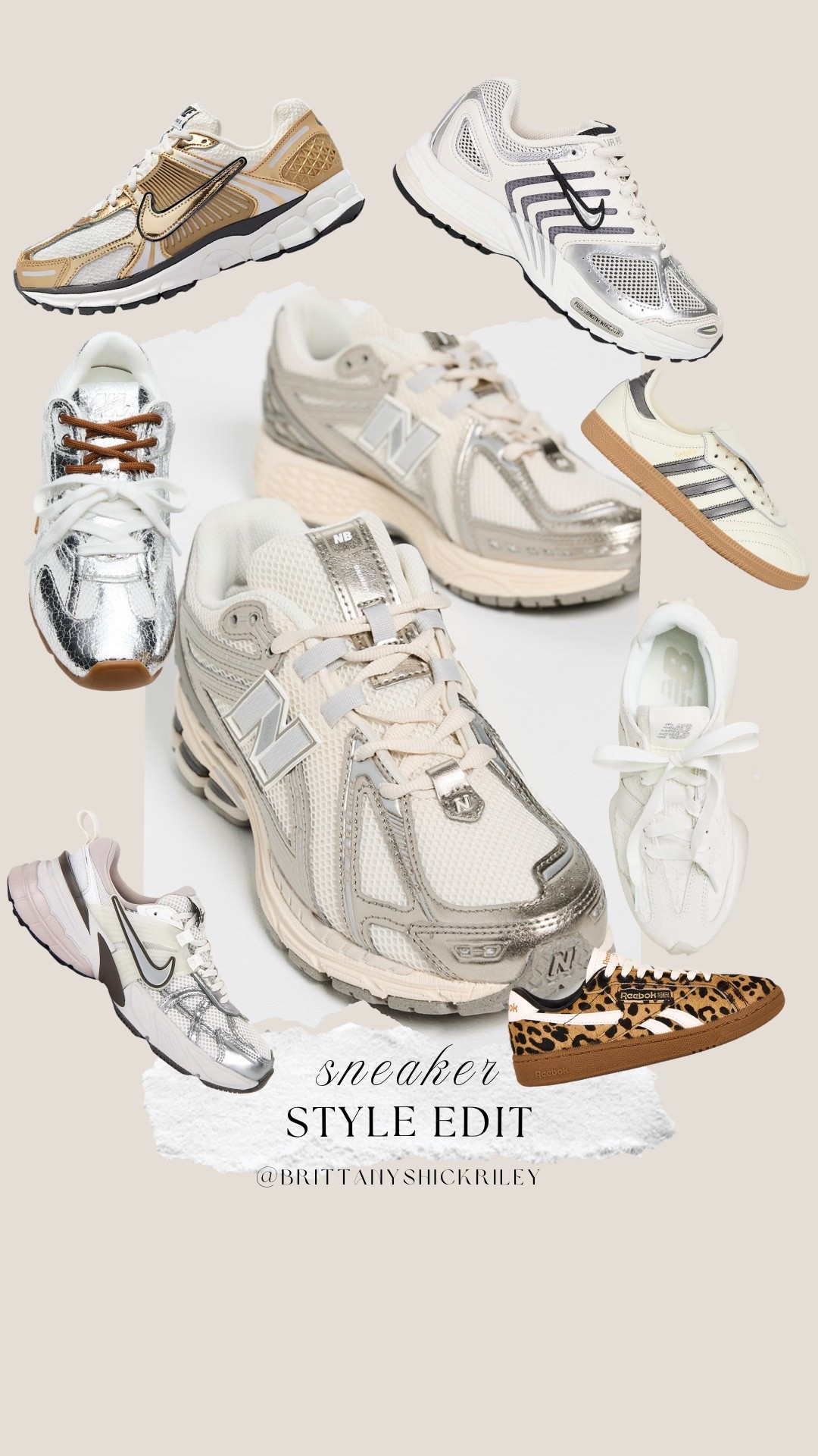 Fall Sneakers Metallic Silver Gold Leopard Cow Print Nike Steve Madden Adidas New Balance Fall Trend Style 

#LTKStyleTip #LTKShoeCrush #LTKFallSale