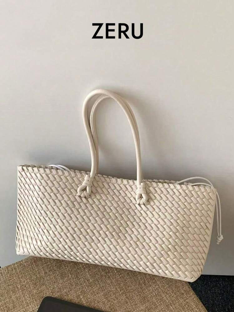 2025 New Arrival Niche Commuter Woven Tote Bag, Fashion Versatile Extra Large Capacity Shoulder B... | SHEIN