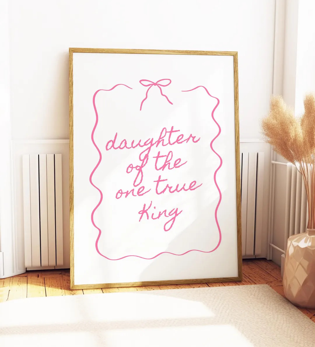 Daughter of the King | Digital Download | Christian Bible Verse Wall Art | Preppy | Wall Decor | ... | Etsy (US)