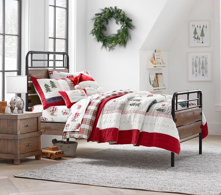 Heritage Santa Quilt & Shams | Pottery Barn Kids