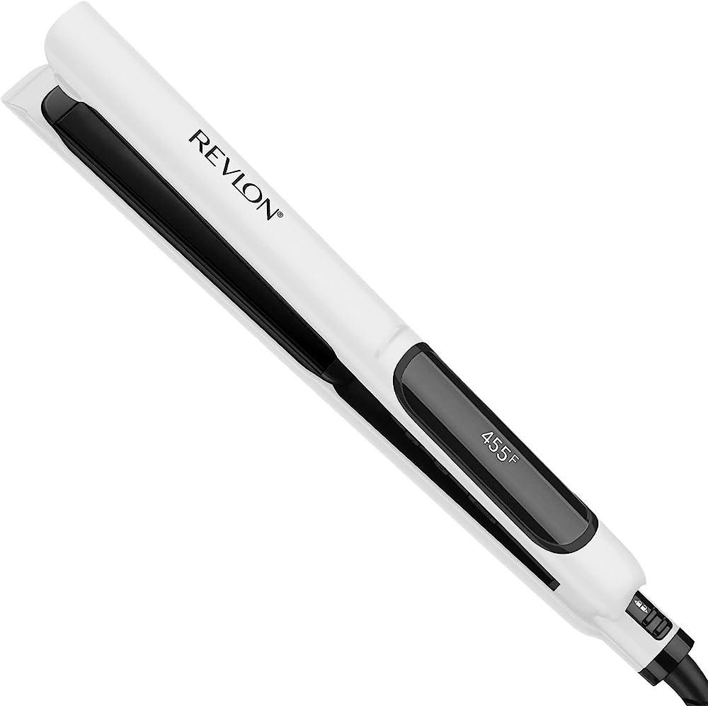 REVLON Crystal C + Ceramic Digital Hair Flat Iron | Long-Lasting Shine and Less Frizz, (1 in) | Amazon (US)