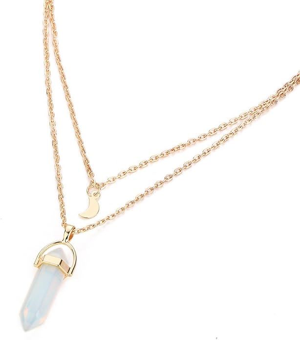 Mystic Mantra Pendant Necklace - Clear Quartz | Amazon (US)