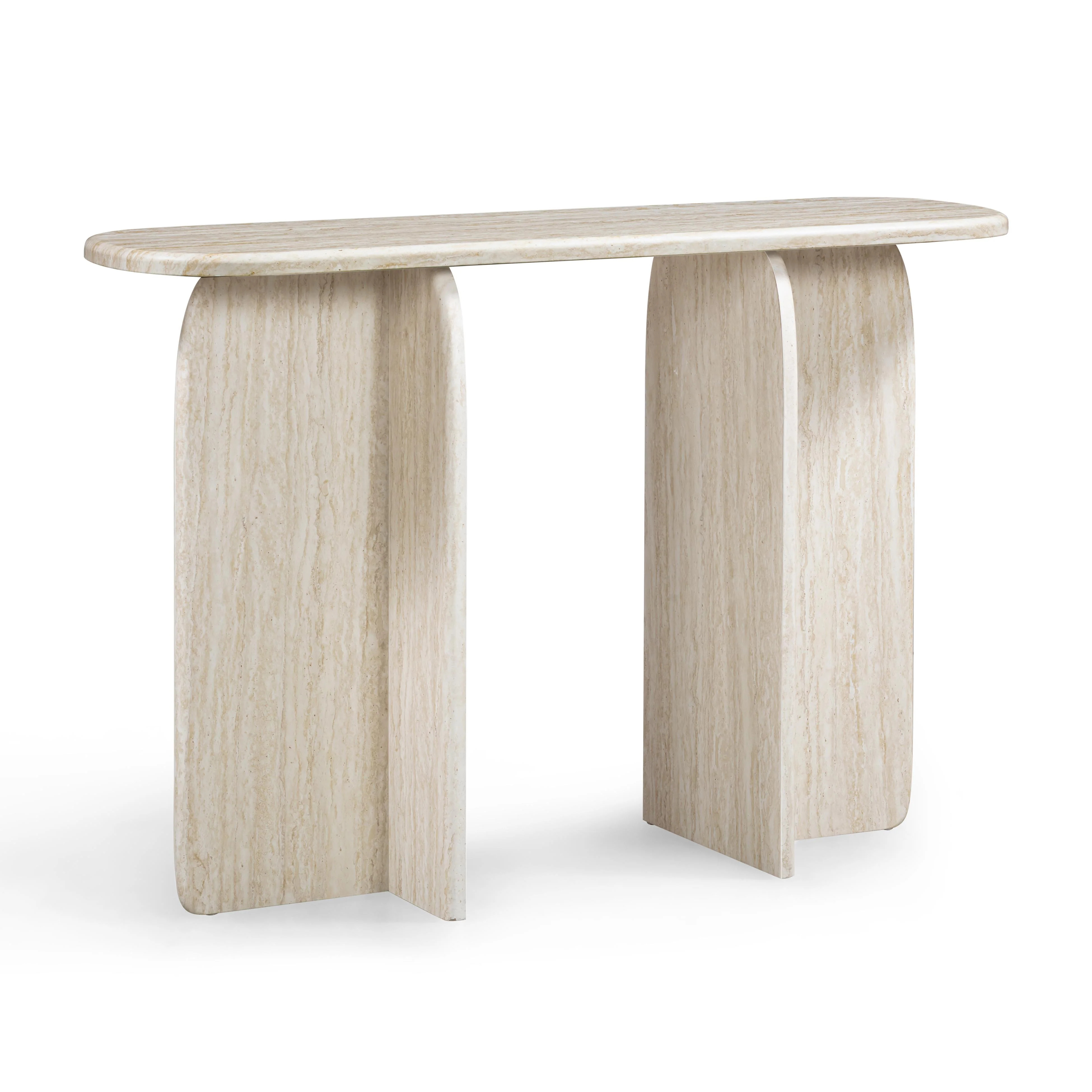 Clementine 48" Faux Travertine Console Table | TOV Furniture