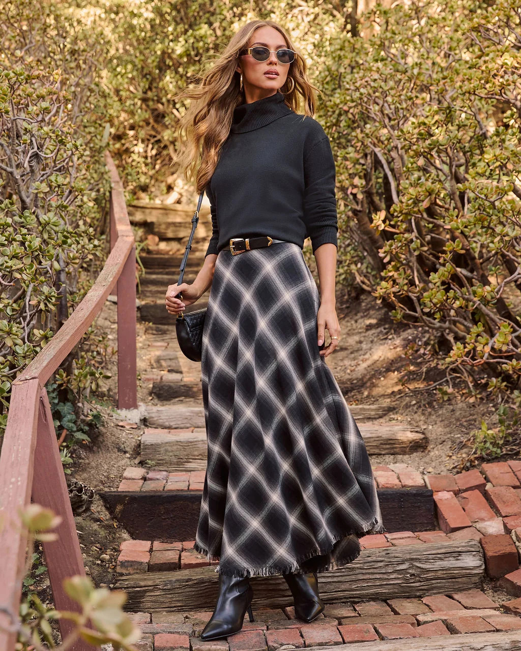 Woodland Plaid Midi Skirt | VICI