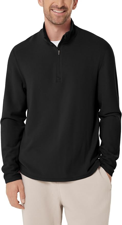 ODODOS Men's Stretch Fleece Half-Zip Sweatshirts – Ultra-Soft Cozy Warm Long Sleeve Shirt Mock ... | Amazon (US)