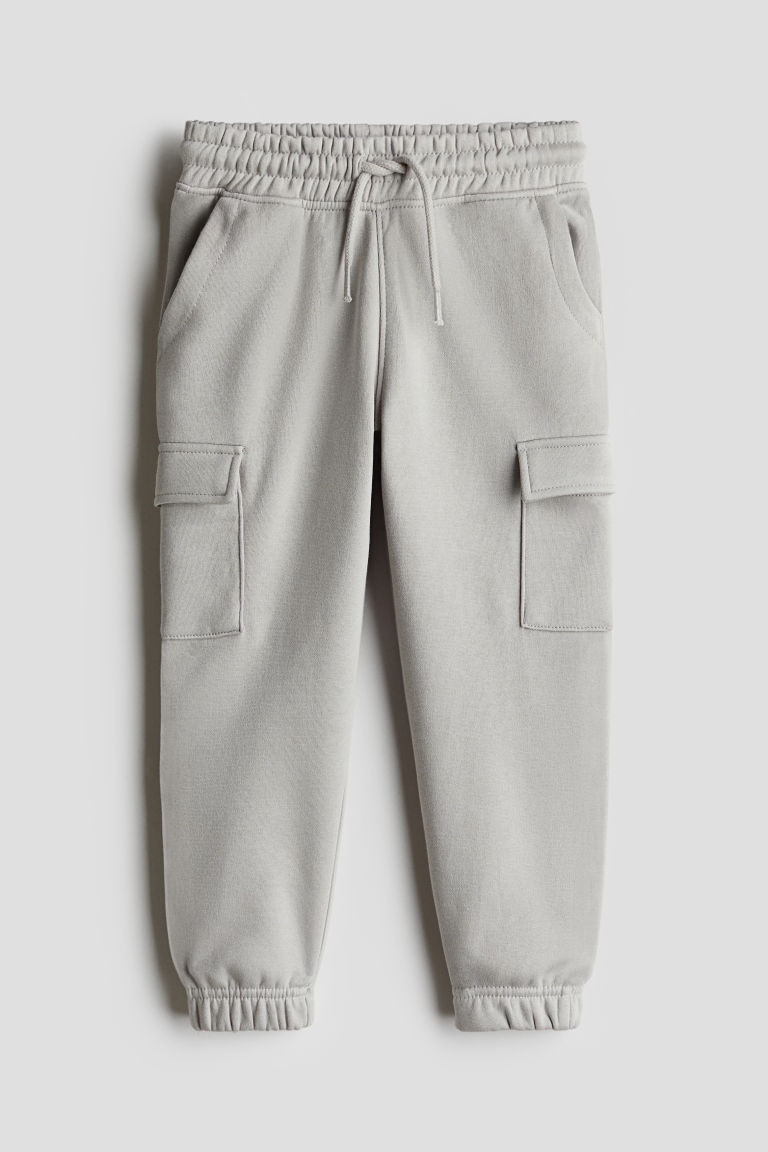 H & M - Brushed-Inside Cargo Joggers - Gray | H&M (US + CA)
