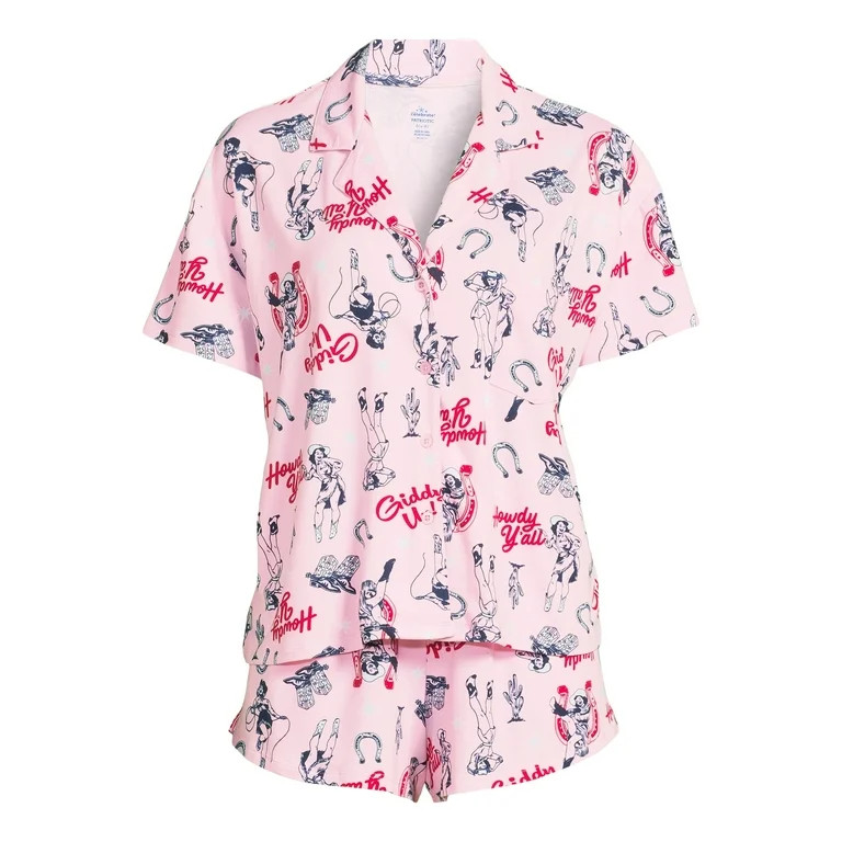 4th of July Women’s Shorty Pajama Set by Way to Celebrate, 2-Piece, Sizes XS to 3X | Walmart (US)